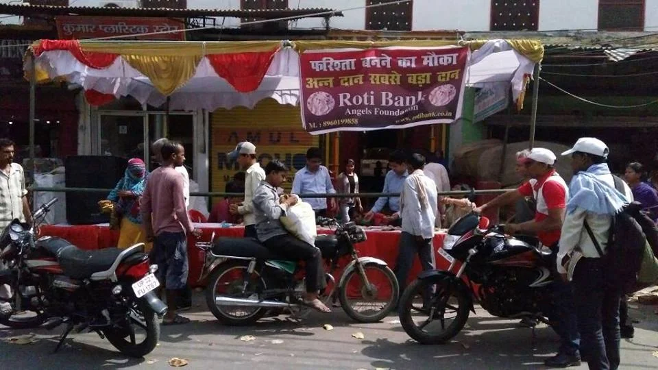 Community volunteers helping