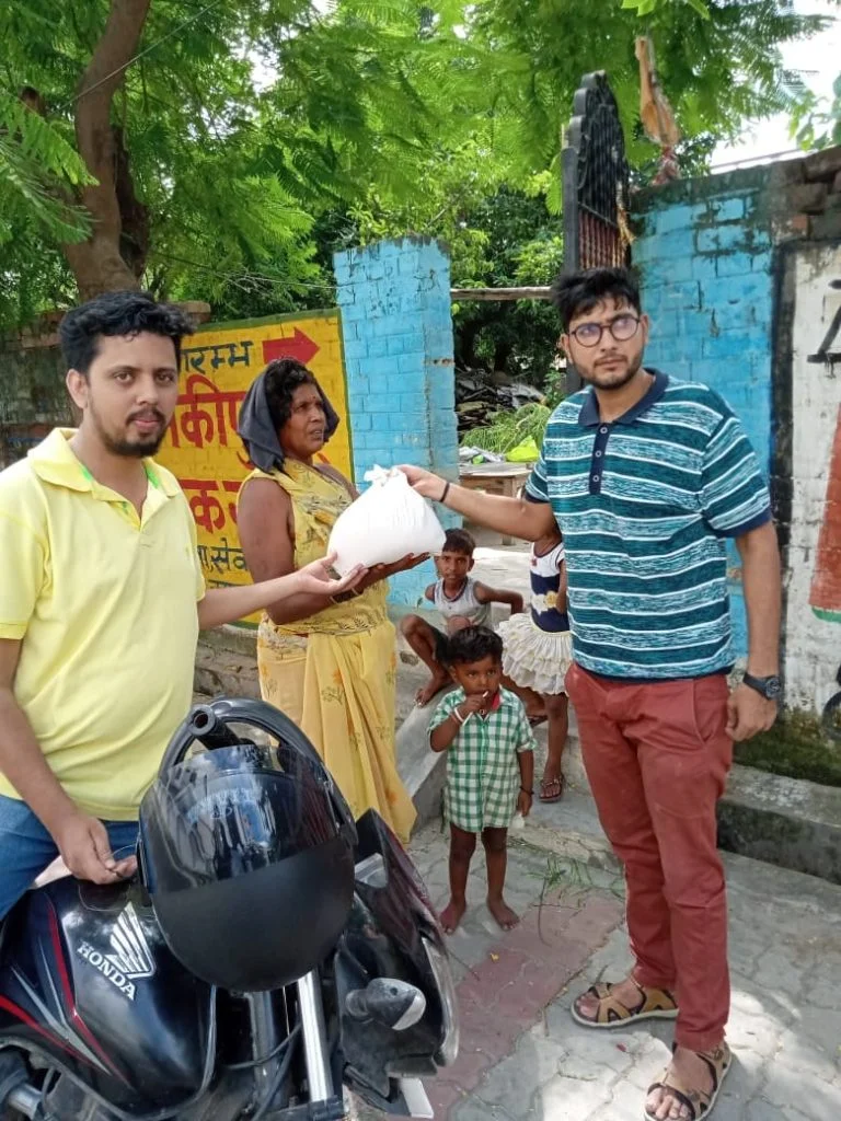 Community volunteers helping