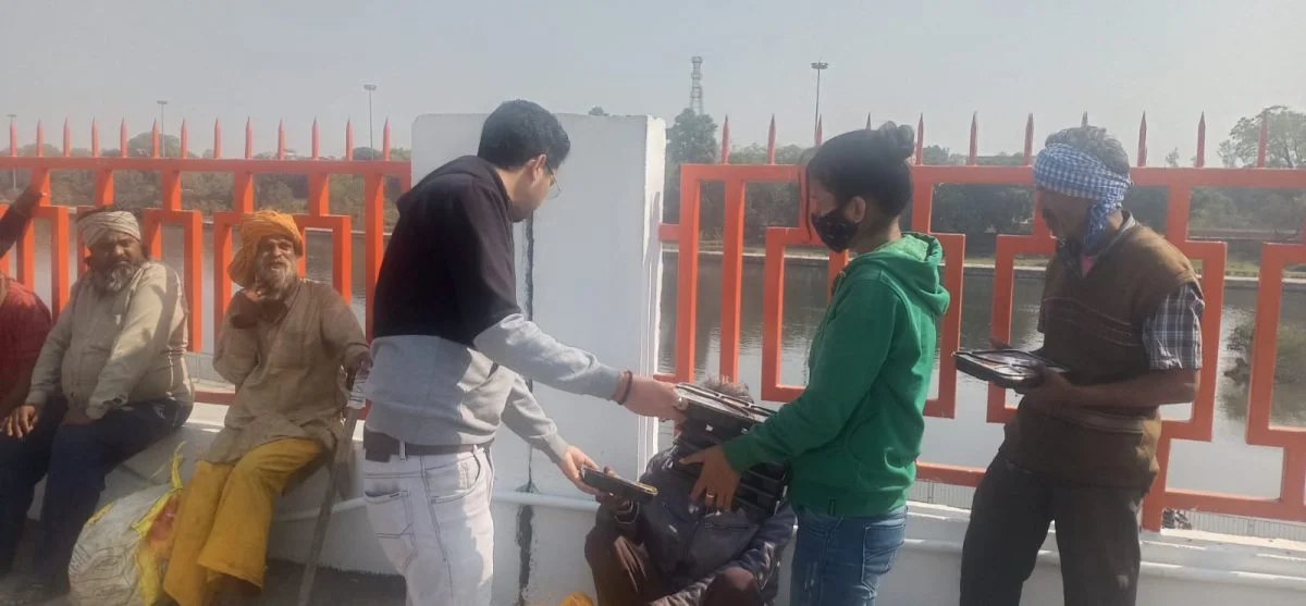 Community volunteers helping